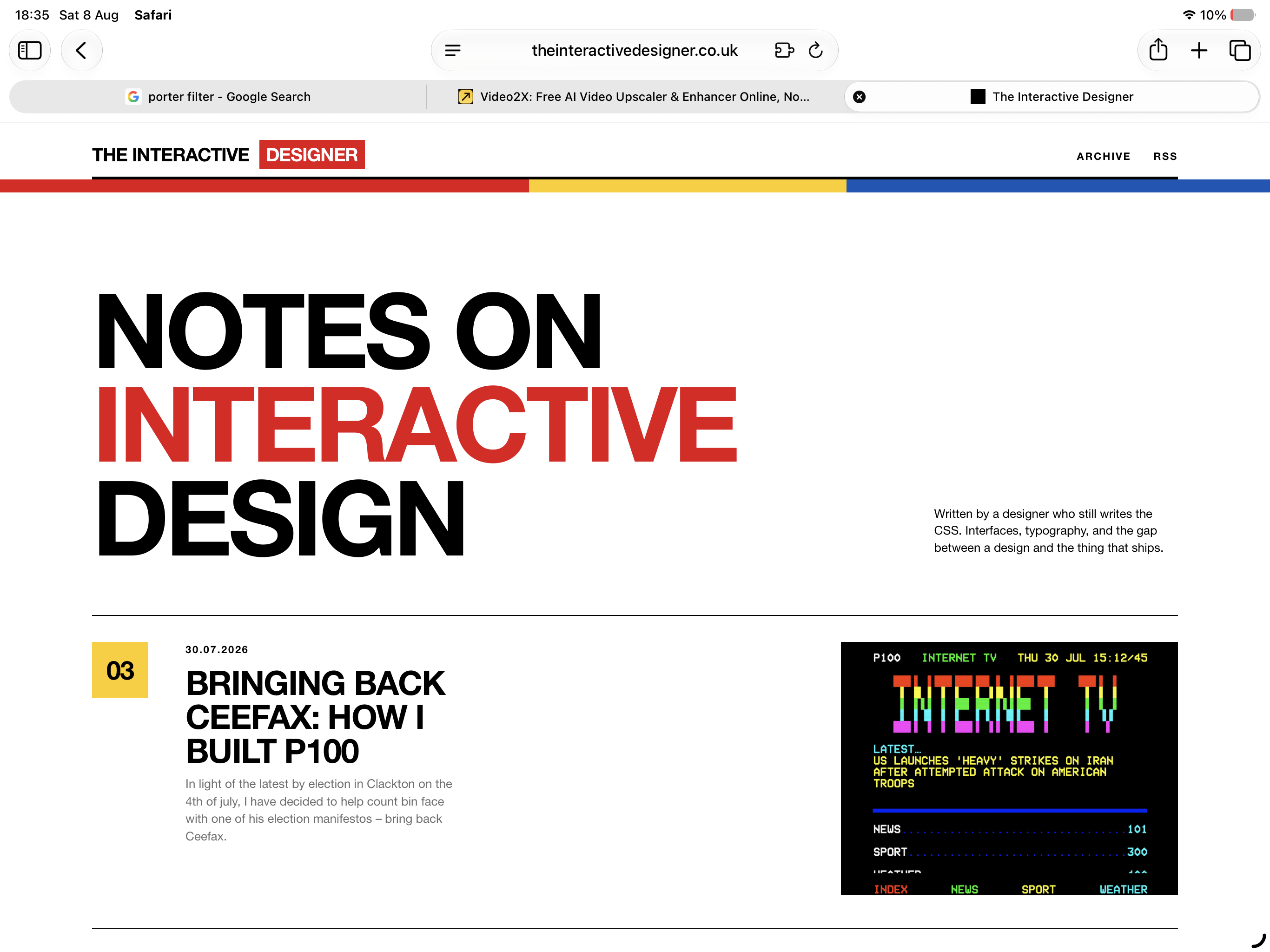 The interactive designer – the future of my posts